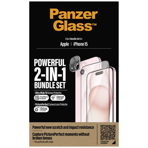 Thumbnail - PanzerGlass 2-in-1-Pack Displayschutzglas Apple iPhone 15 1 St. B1136+2809