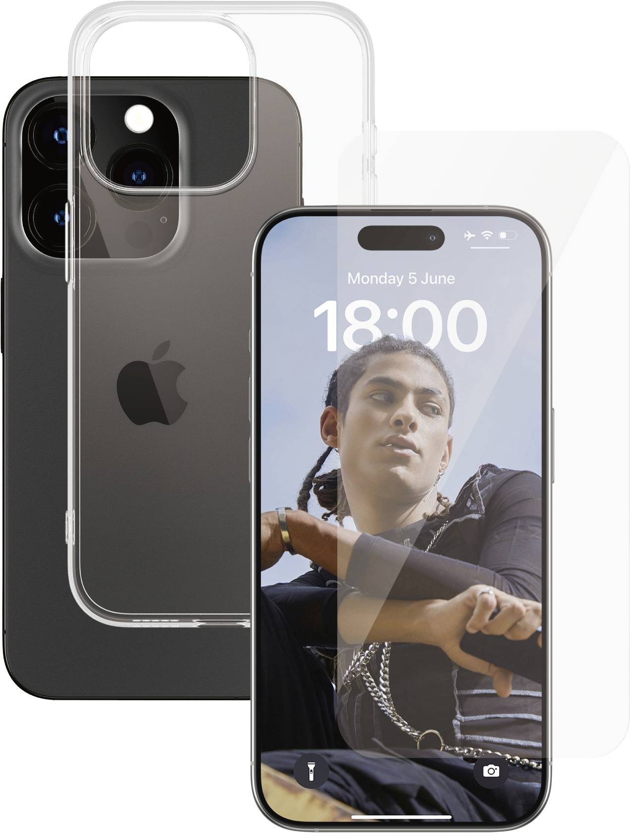 PANZERGLASS SAFE. 2-in-1 Pack iPhone 15 Pro (SAFE95577)