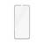 Smartphone-Bildschirmschutz aus Glas, rechteckig, mit abgerundeten Ecken und einer kleinen Aussparung für die Kamera oben.
