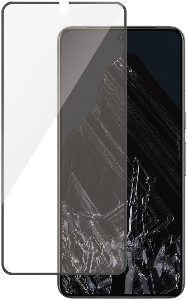 PanzerGlass Bildschirmschutz für Handy - ultrabreite Passform - Rahmenfarbe schw