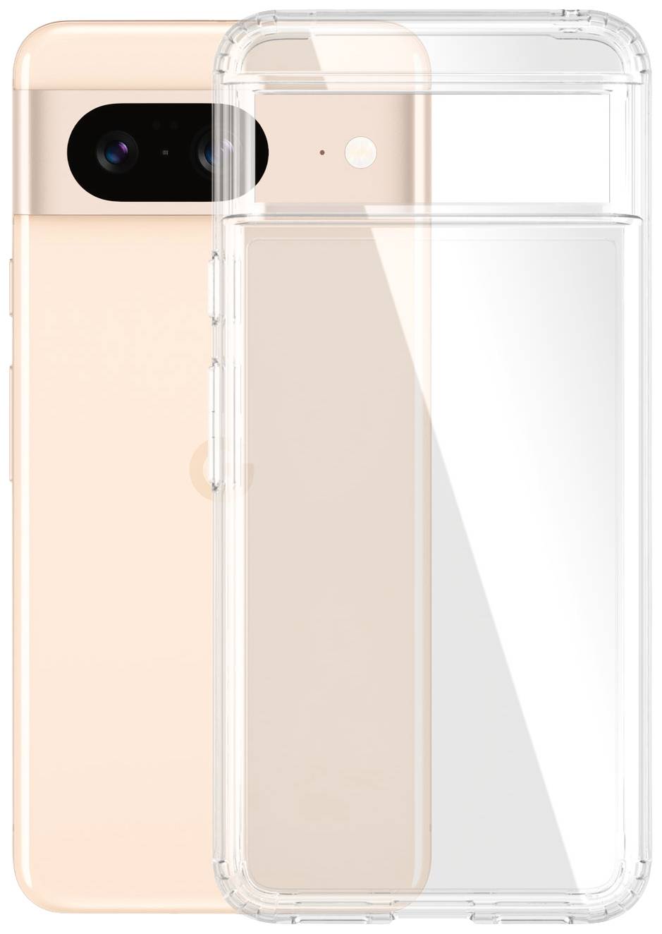 PANZERGLASS HardCase Backcover Google Pixel 8 Transparent Induktives Laden