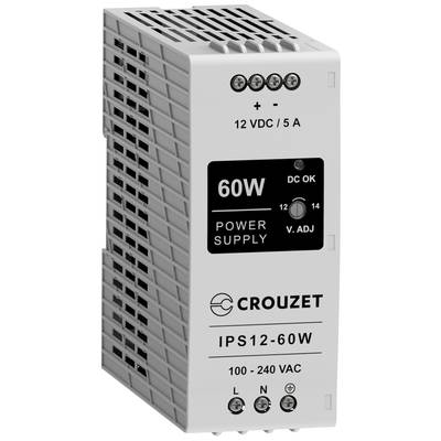 Netzteil Crouzet IPS12-60W, 60W Ausgang, 12 VDC, 5 A. Ideal für industrielle Anwendungen, 100-240 VAC Eingangsspannung.