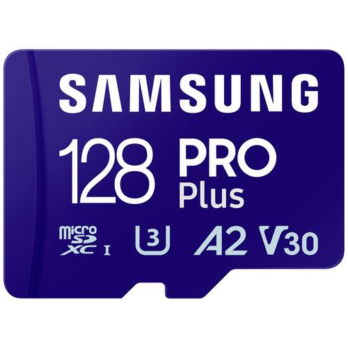Thumbnail - Samsung PRO Plus microSDXC-Karte 128 GB A2 Application Performance Class, v30 Video Speed Class, UHS-I inkl. SD-Adapter
