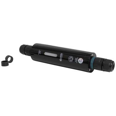 Schwarzer UV-C Wasserklärer mit abnehmbarem Dichtungsring und Einschaltknopf, genutzt zur Klärung und Desinfektion von Wasser in Aquarien.