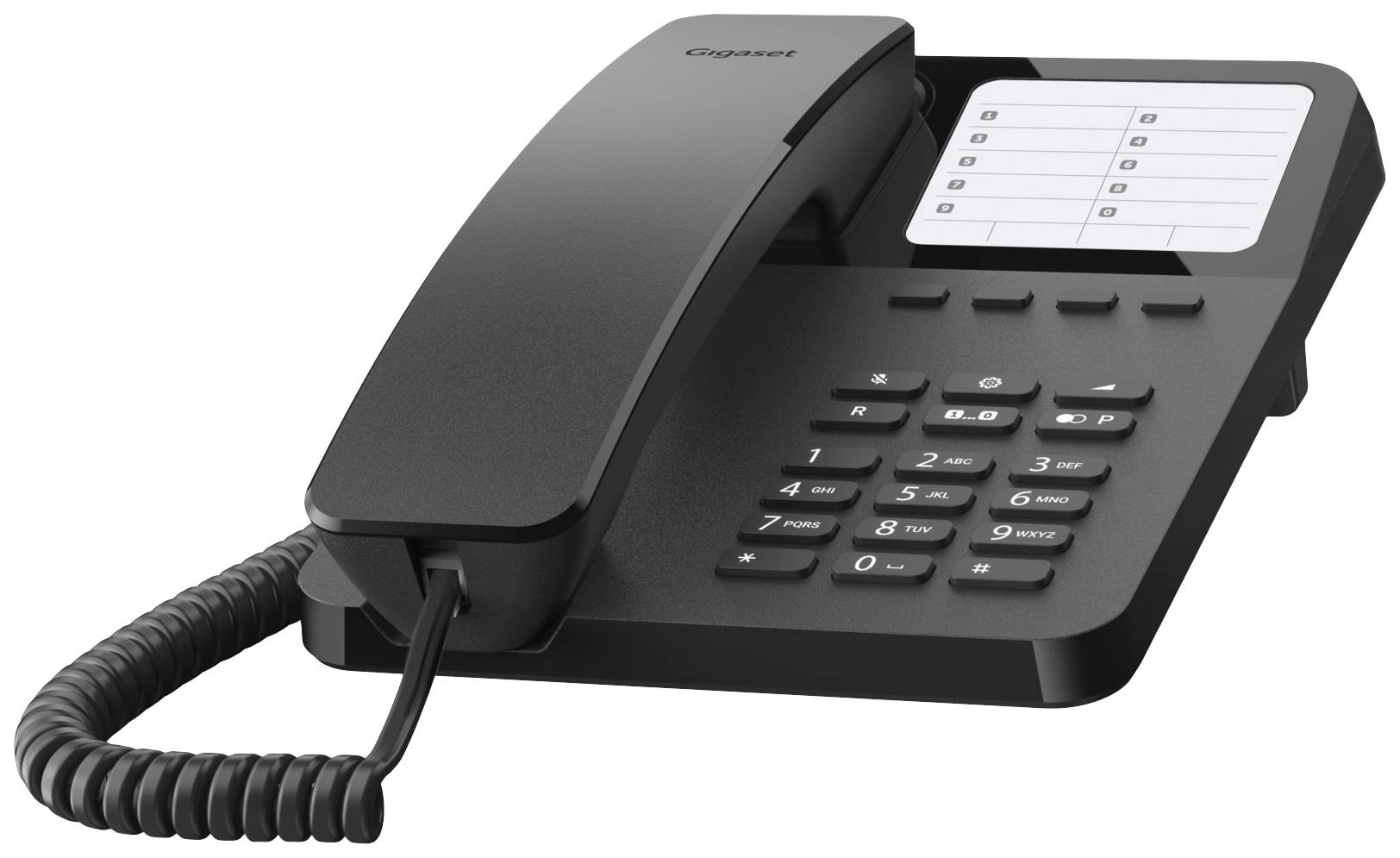 Gigaset DESK 400 Schnurgebundenes Telefon, analog für Hörgeräte kompatibel kein Display Schwarz-0