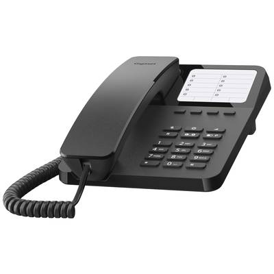Gigaset DESK 400 Schnurgebundenes Telefon, analog für Hörgeräte kompatibel kein Display Schwarz-0
