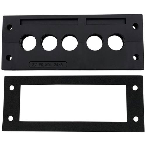 TRU COMPONENTS TC-KDL 24/5 Kabeleinführungsleiste Klemm-Ø (max.) 16 mm PA Schwarz 1 St.