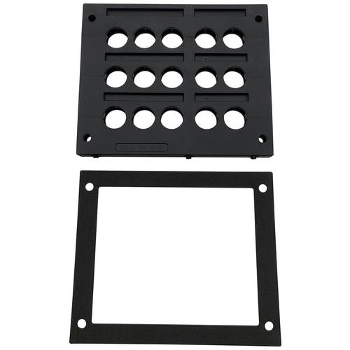 TRU COMPONENTS TC-KDL 3/15 Kabeleinführungsleiste Klemm-Ø (max.) 16 mm PA Schwarz 1 St.