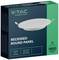 Kartonverpackung eines runden LED-Einbaupanels von V-TAC mit 18 Watt und 1850 Lumen. Text: 'Recessed Round Panel', '220-240V'.