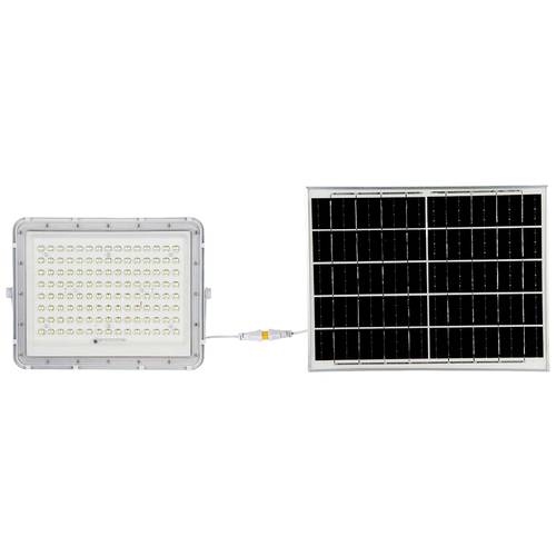 V-TAC VT-180W-W 7846 LED-Flutlichtstrahler, Solarmodul 20 W Neutralweiß Weiß