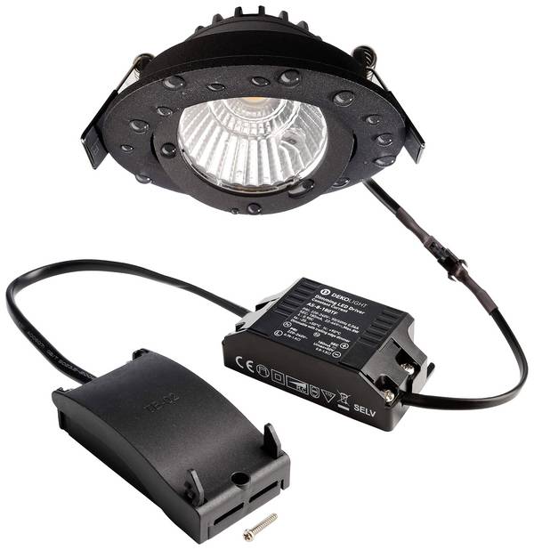 Deko Light 565405 Dione IP DTW LED-Einbauleuchte  EEK: F (A - G) LED LED fest eingebaut 8.5 W Schwarz