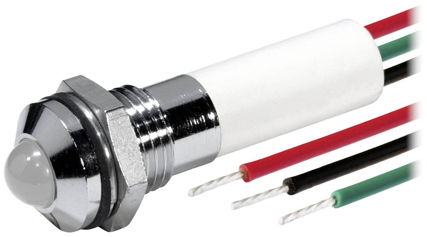 CML 19TR0A12/6 LED-signaallamp Rood, Groen, Geel 12 V/DC 10 mcd, 20 mcd, 30 mcd afbeelding