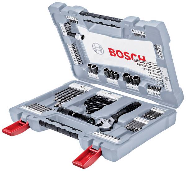 Bosch Accessories 2608P00235 91teilig Bohrer- und Bit-Sortiment Metall, Stein, Beton, Holz, Mauerwerk 2 mm, 2.5 mm, 3 mm, 4 mm, 5 mm, 6 mm, 8 mm, 10 mm, 11 mm, 12 mm, 13 mm