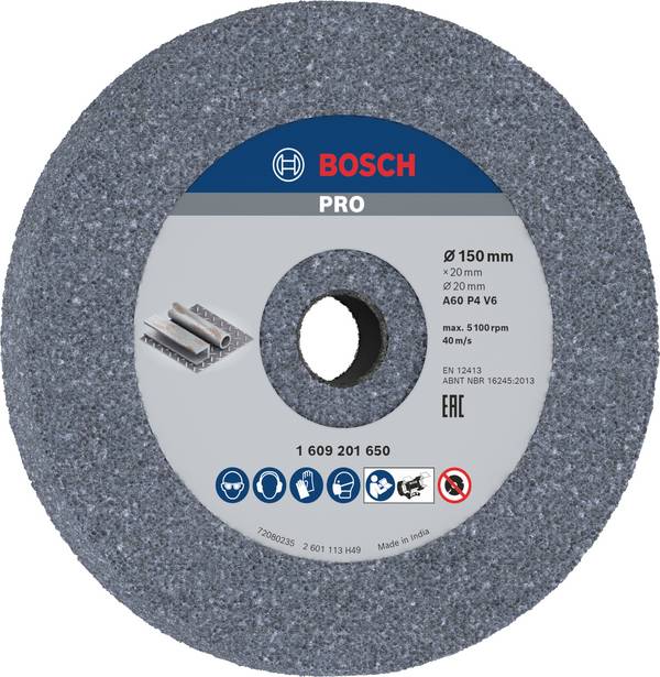 Bosch Accessories 1609201650 Schleifscheibe Durchmesser 150 mm Körnung (num)=60 1 St.