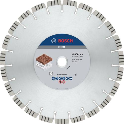 Bosch Accessories 2608602686 Bosch Power Tools Diamanttrennscheibe Durchmesser 350 mm Bohrungs-Ø 20 mm 1 St.