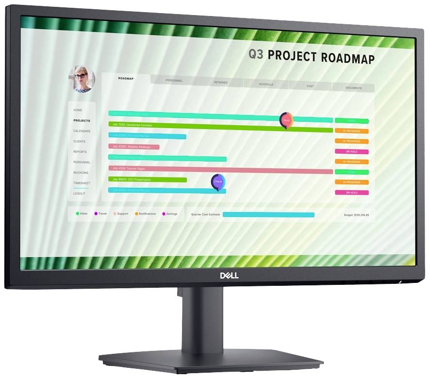 Dell E2223HV LED-Monitor EEK D (A - G) 55.9 cm (22 Zoll) 1920 x 1080 Pixel 16:9 12 ms VGA IPS LED-1