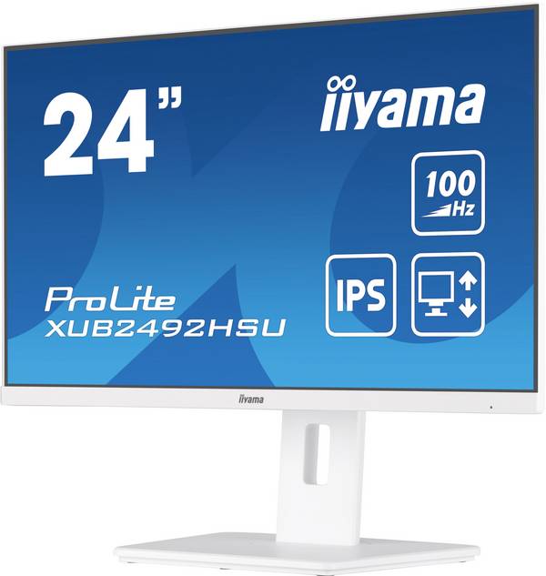 Iiyama ProLite XUB2492HSU-W6 LED-Monitor  EEK D (A - G) 60.5 cm (23.8 Zoll) 1920 x 1080 Pixel 16:9 0.4 ms HDMI®, DisplayPort, Kopfhörer (3.5 mm Klinke), USB-A (USB 3.1 Gen 1) IPS LED
