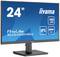 Ein 24-Zoll-Monitor von iiyama, Modell ProLite XU2492HSU, zeigt Symbole für 100 Hz Bildwiederholrate, IPS-Panel und USB-Hub.