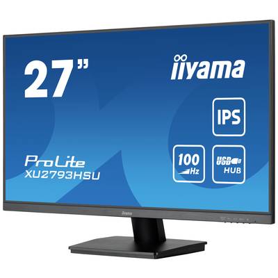 27-Zoll-Monitor von Iiyama mit IPS-Technologie, 100 Hz Bildwiederholrate und USB-Hub. Modell: ProLite XU2793HSU.