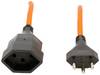Max Hauri 167765 Strom Verlängerungskabel Orange 10 m Flexibel
