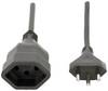 Max Hauri 168936 Strom Verlängerungskabel Schwarz 1 m H05VV-F 3G 1 mm²
