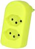 Max Hauri 161578 Steckdosen-Verteiler Fluoreszierend, Gelb