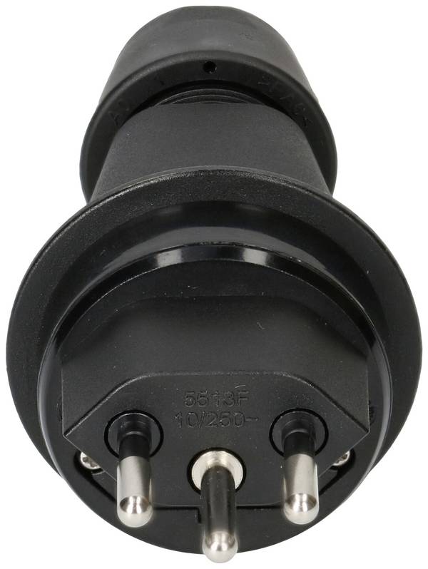 Max Hauri 171603 Netzstecker Schweiz   250 V Schwarz IP55