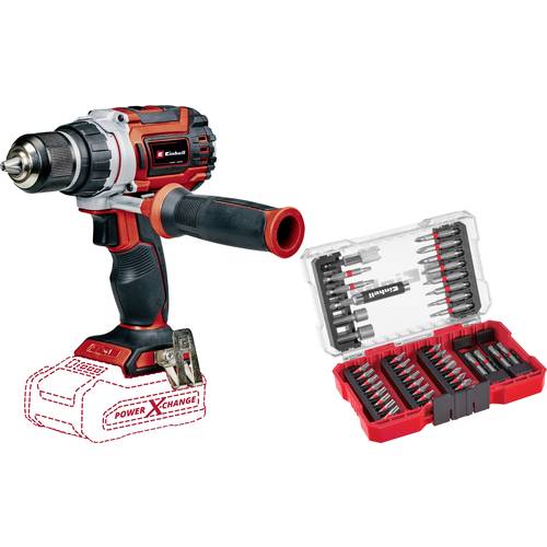Einhell TP-CD 18/60 Li BL 2618460+2936798 Akku-Bohrschrauber 18 V Li-Ion inkl. 42-tlg. Bit-Set, ohne Ladegerät, ohne Akk...