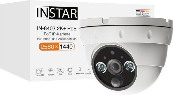 INSTAR IN-8403 2K+ POE ws 14082 LAN IP  Überwachungskamera  2560 x 1440 Pixel