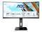 Ein ultrabreiter, gebogener 34-Zoll-Monitor von AOC mit VA-Panel, dreiseitigem rahmenlosem Design und verstellbarem Standfuß.