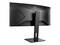 Rückansicht eines AOC-Monitors mit rechteckigem Standfuß, schwarzes Gehäuse und Markenlogo oben auf der Rückseite.