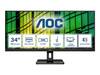 AOC Essential-line U34E2M LED-Monitor EEK F (A - G) 86.4 cm (34 Zoll) 3440 x 1440 Pixel 21:9 4 ms HDMI®, DisplayPort, Audio-Line-out VA LED