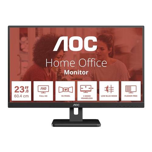 Thumbnail - AOC Essential-line 24E3UM LED-Monitor EEK E (A - G) 61 cm (24 Zoll) 1920 x 1080 Pixel 16:9 4 ms HDMI®, DisplayPort, Kopf...