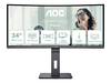 AOC Pro-Line CU34P3CV LED-Monitor EEK G (A - G) 86.4 cm (34 Zoll) 3440 x 1440 Pixel 21:9 4 ms HDMI®, DisplayPort, Kopfhörer-Buchse, USB-A (USB 3.2 Gen 1), USB-C® 3.2, RJ45 VA LED