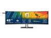 Philips Monitore 45B1U6900C/00 LED-Monitor EEK G (A - G) 114.3 cm (45 Zoll) 5120 x 1440 Pixel 16:9 4 ms HDMI®, DisplayPort, USB-C® 3.2, RJ45, Kopfhörer-Buchse, USB-A (USB 3.1 Gen 1) VA LED