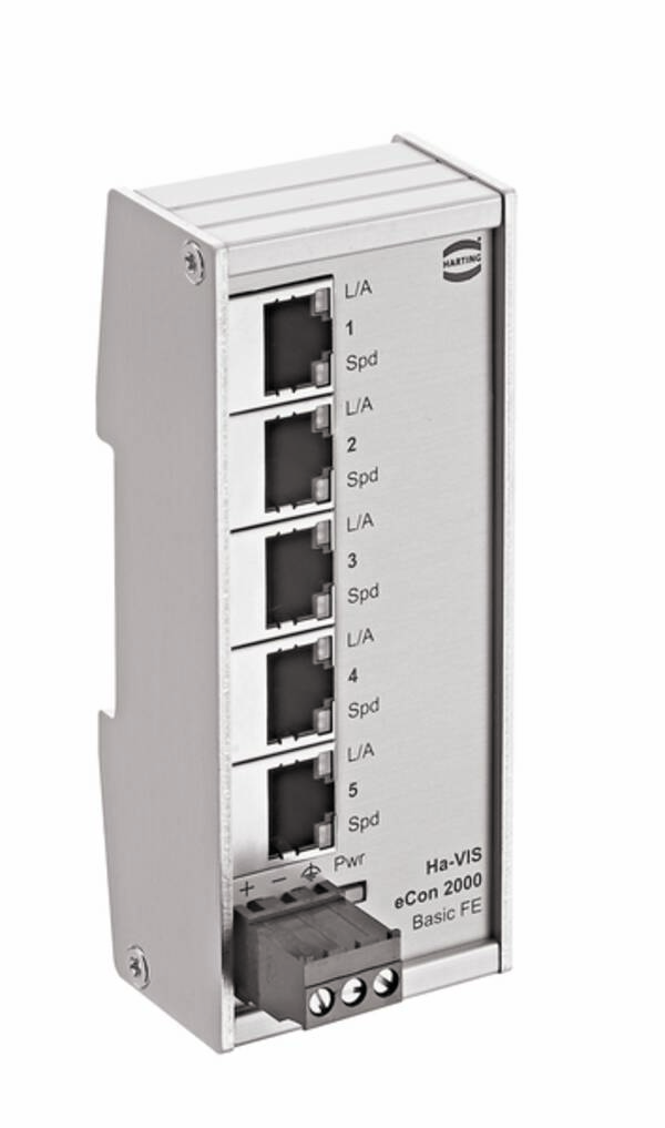 HARTING 24020050000 24 02 005 0000 Industrial Ethernet Switch 100 MBit/s