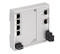 Industrieller Ethernet-Switch mit mehreren RJ45-Ports und LWL-Anschlüssen, geeignet für die zuverlässige Datenkommunikation in Netzwerkumgebungen.