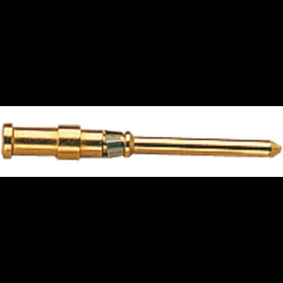 Ein goldener Bleistift mit glänzender Oberfläche liegt quer und zeigt nach rechts.