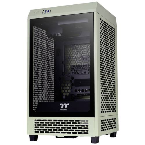 Thermaltake The Tower 200 Mini-Tower PC-Gehäuse Hellgrün 2 vorinstallierte Lüfter, Seitenfenster, Staubfilter