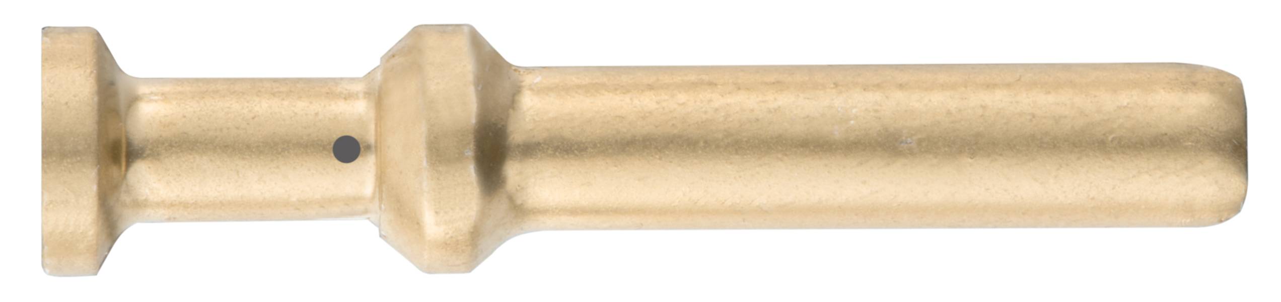 Messing-Schlauchanschluss, zylindrisch, mit kleinem Flansch am Ende, für präzise Verbindung in pneumatischen Systemen.