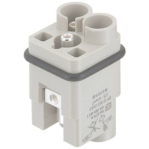 09120022655 HARTING Han Q2/0 Stifteinsatz (M) Axialschraubanschluss, 2-polig+PE 400V, 40A - 1Stück