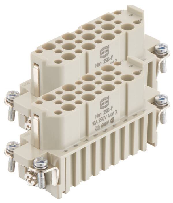 HARTING Han 25D Buchseneinsatz (F) Crimpanschluss, 25-polig+PE 250V, 10A - 1 Stück
