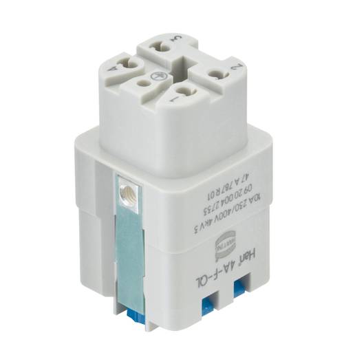09200042733 HARTING Han 4A Buchseneinsatz (F) Quick-Lock-Anschluss, 4-polig+PE 230V/400V, 10A - 1Stück