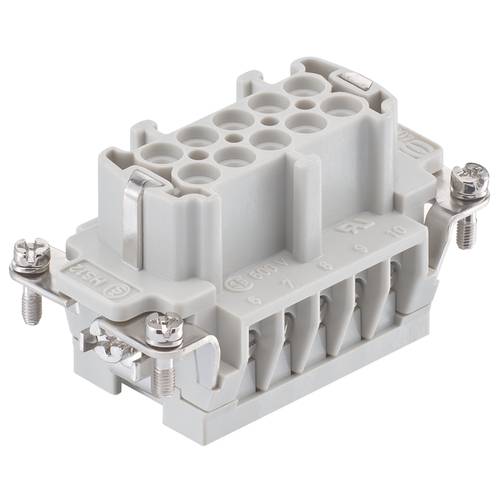 09330102791 HARTING Han 10E Fe(AU)/CuNi Buchseneinsatz (F) Schraubanschluss, 10-polig+PE 400V, 16A - 1Stück