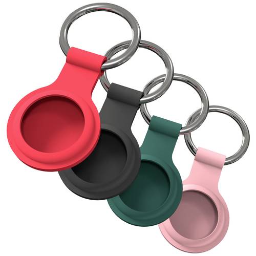 JT Berlin 10810 AirTag Schlüsselanhänger Schwarz, Rot, Grün, Pink