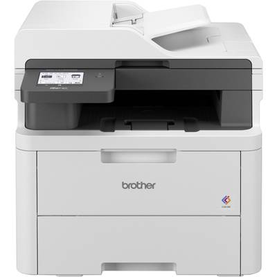 Ein weißer Multifunktionsdrucker mit schwarzem Bedienfeld, geeignet für Drucken, Kopieren und Scannen in einem Büro oder zu Hause.