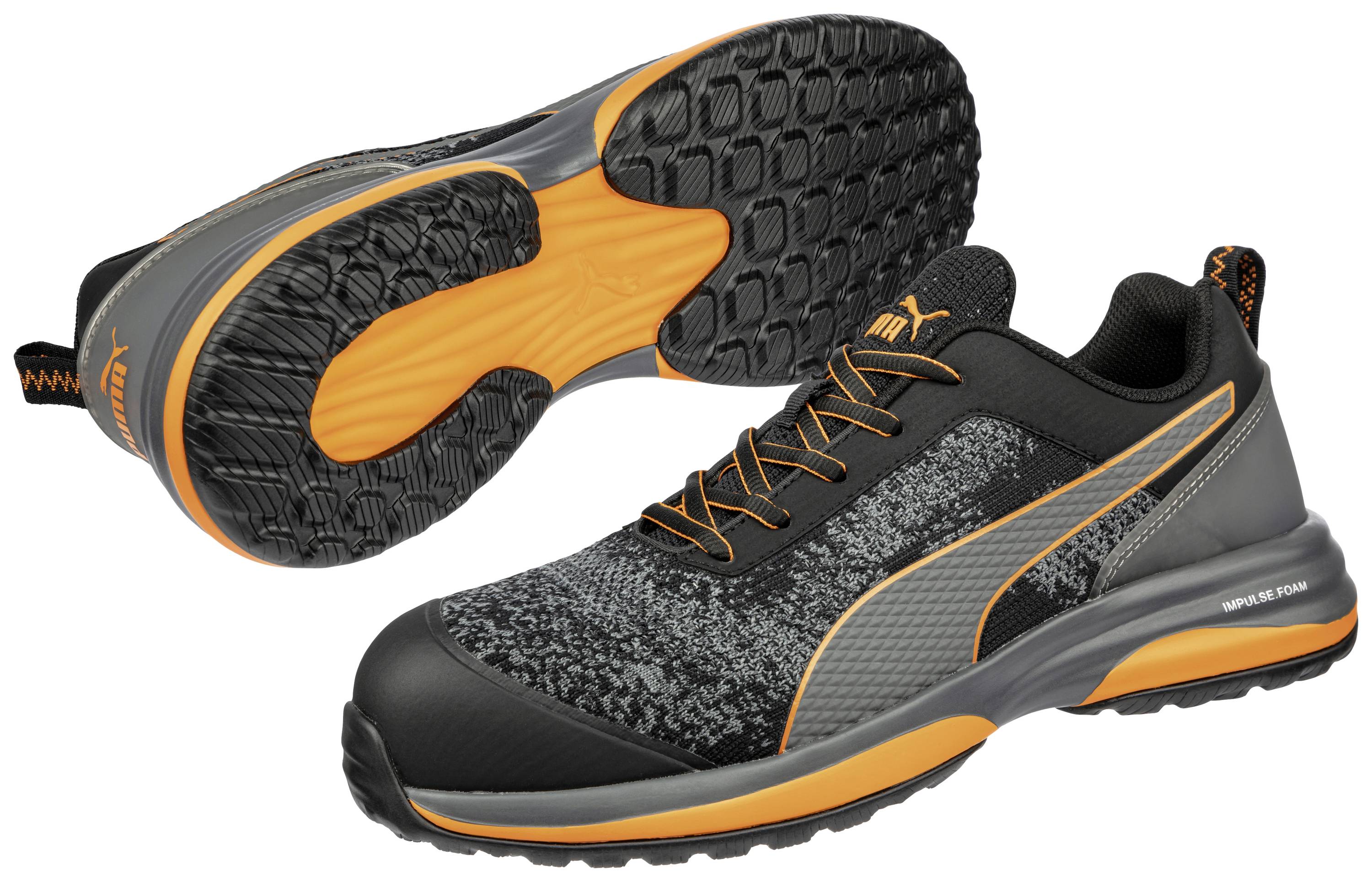 PUMA Charge Orange Low 644550294000046 ESD Sicherheitshalbschuh S1P Schuhgröße (EU): 46 Schwarz, Orange 1 Paar