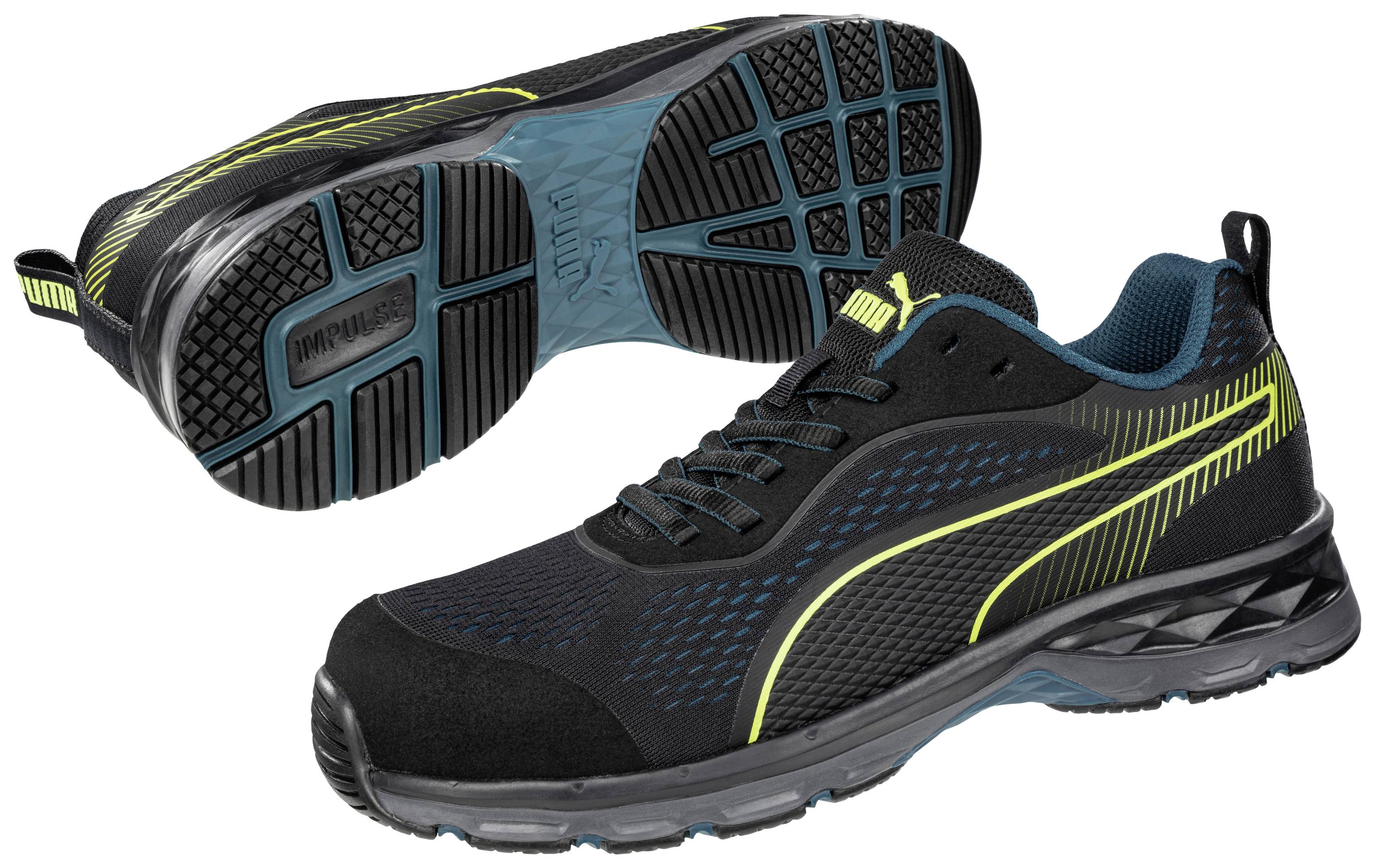 PUMA Fuse Knit Black WNS Low 643930264000042 ESD Sicherheitshalbschuh S1P Schuhgröße (EU): 42 Schwarz, Grün 1 Paar