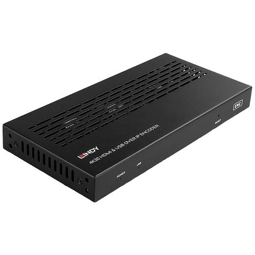 Thumbnail - LINDY 4K30 HDMI & USB over IP Extender - Encoder HDMI®, USB-B, Audio-Line-in, IR (3.5 mm Klinke) HDMI Extender 100 m