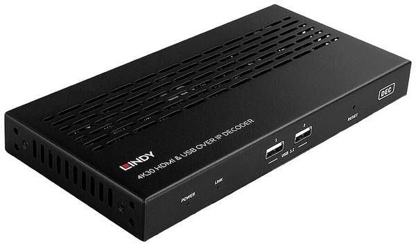 LINDY 4K30 HDMI & USB over IP Extender - Decoder RS232 Extender (Verlängerung)